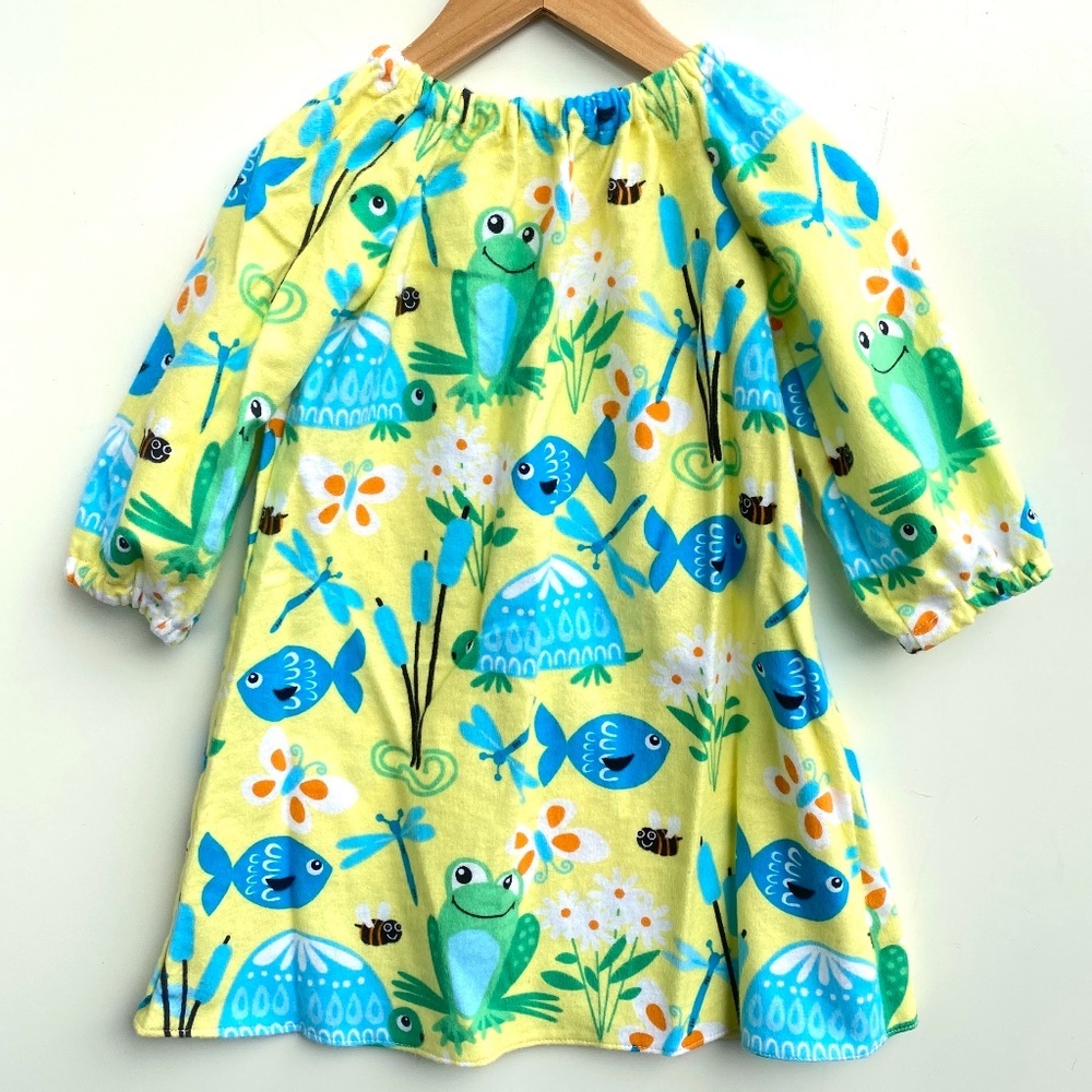 handmade dress cover/smock flannel insects 18-24-2